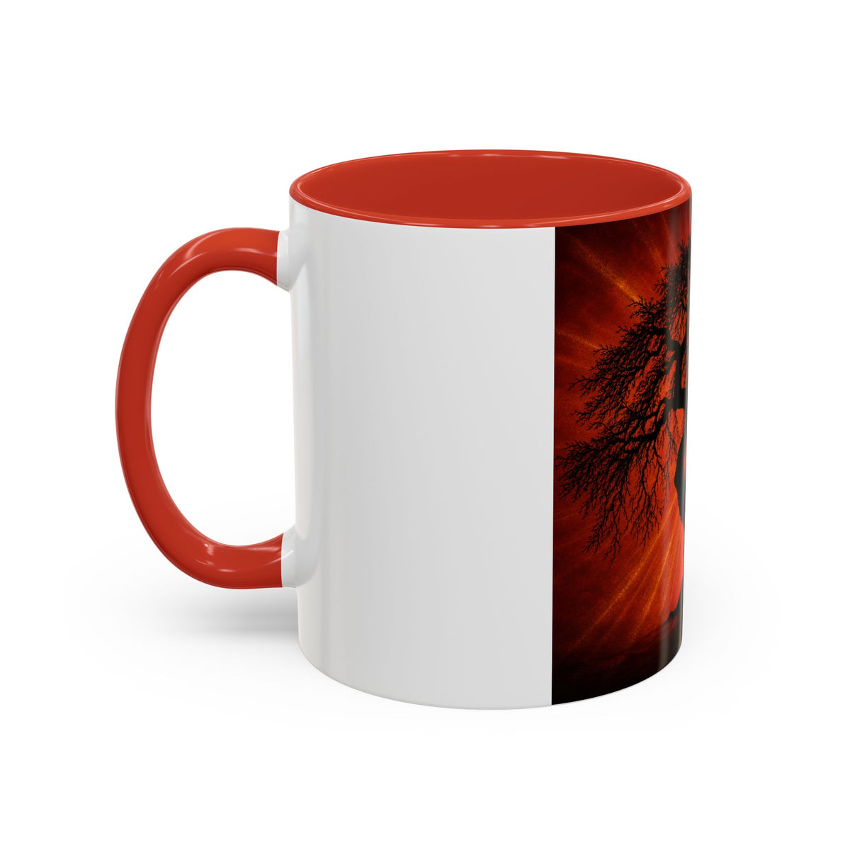 Sunset Bonsai Coffee Mug – Fiery Tree Accent 11/15oz