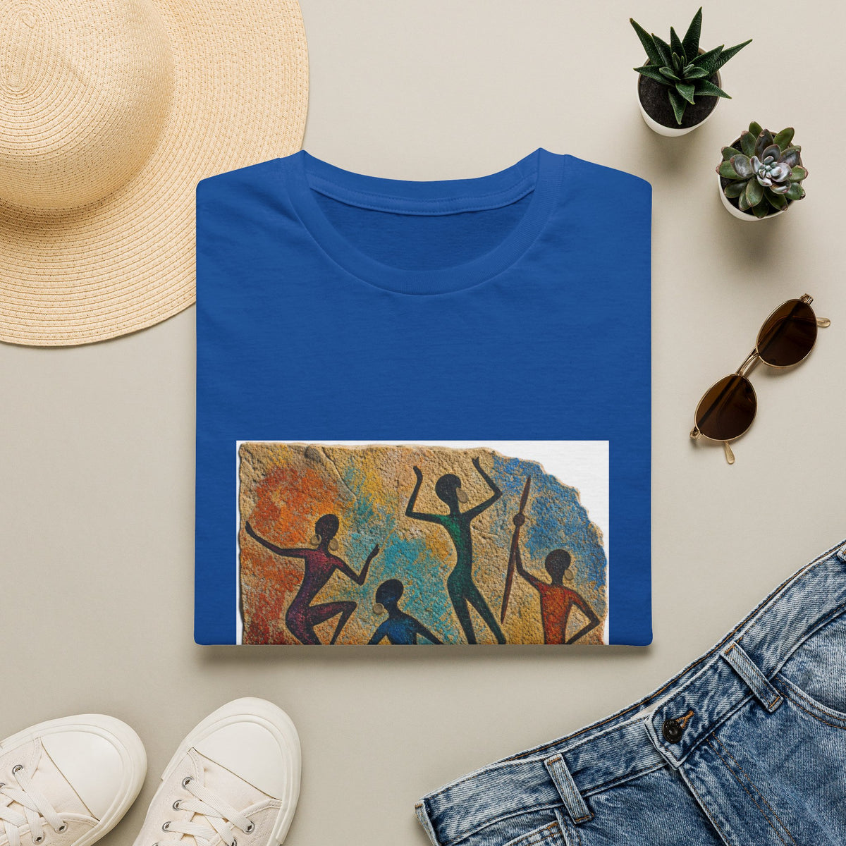 Cave Dance T-Shirt — Primitive Rock Art Figures Graphic Tee