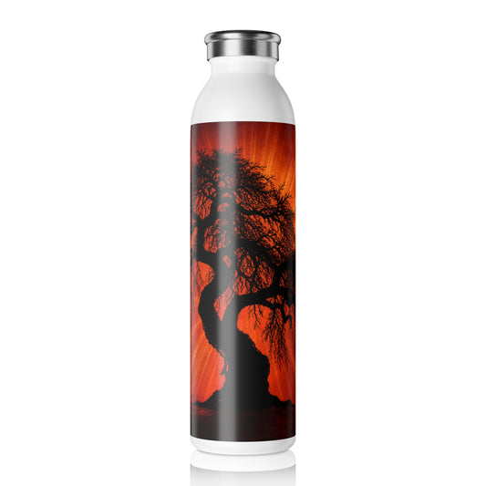 Slim Water Bottle — Sunset Baobab Tree Stainless Steel Bottle