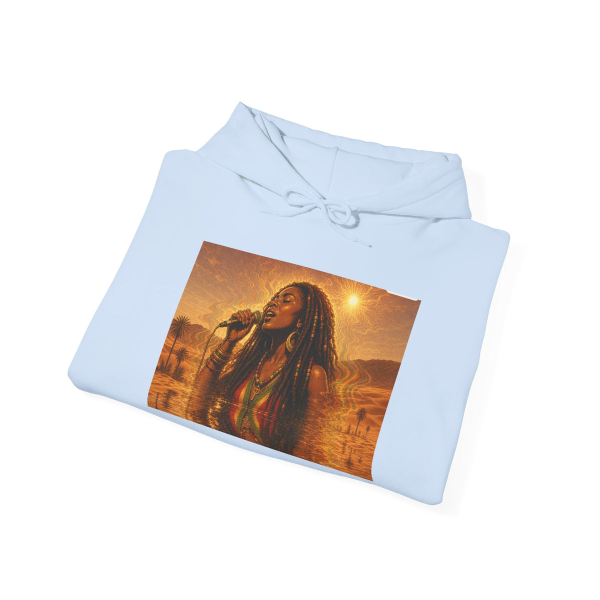 Singer Portrait Hoodie – Soulful Female Vocalist Graphic Pullover