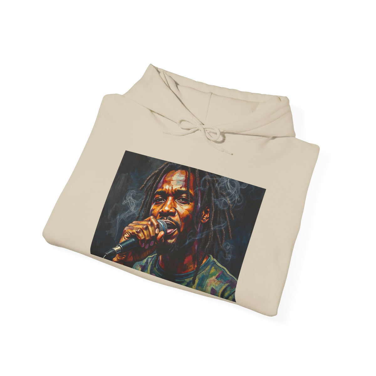 Portrait Hoodie — Colorful Reggae Pullover
