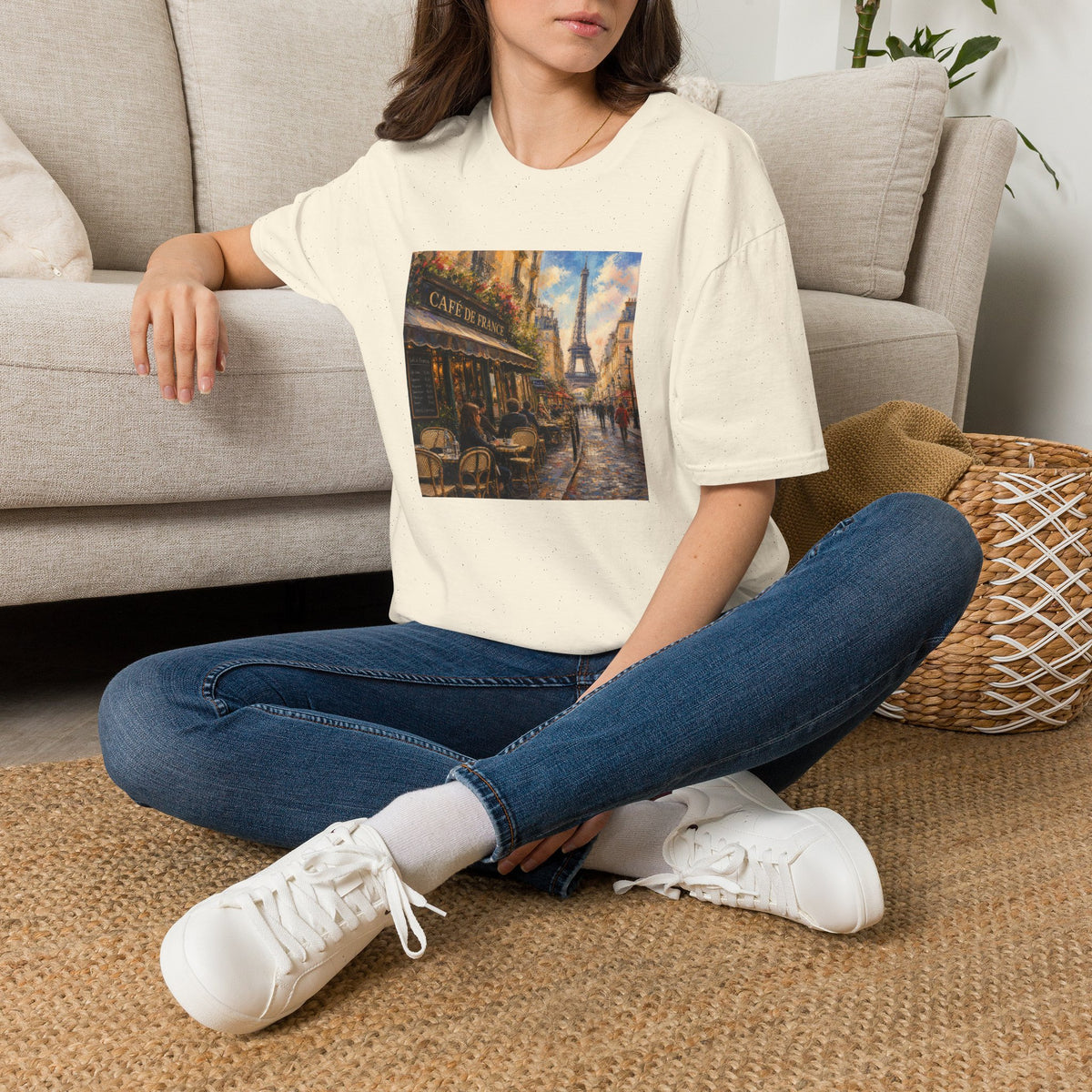 Paris Graphic Softstyle T-Shirt — City Wanderer Tee | Paris Fan Gift