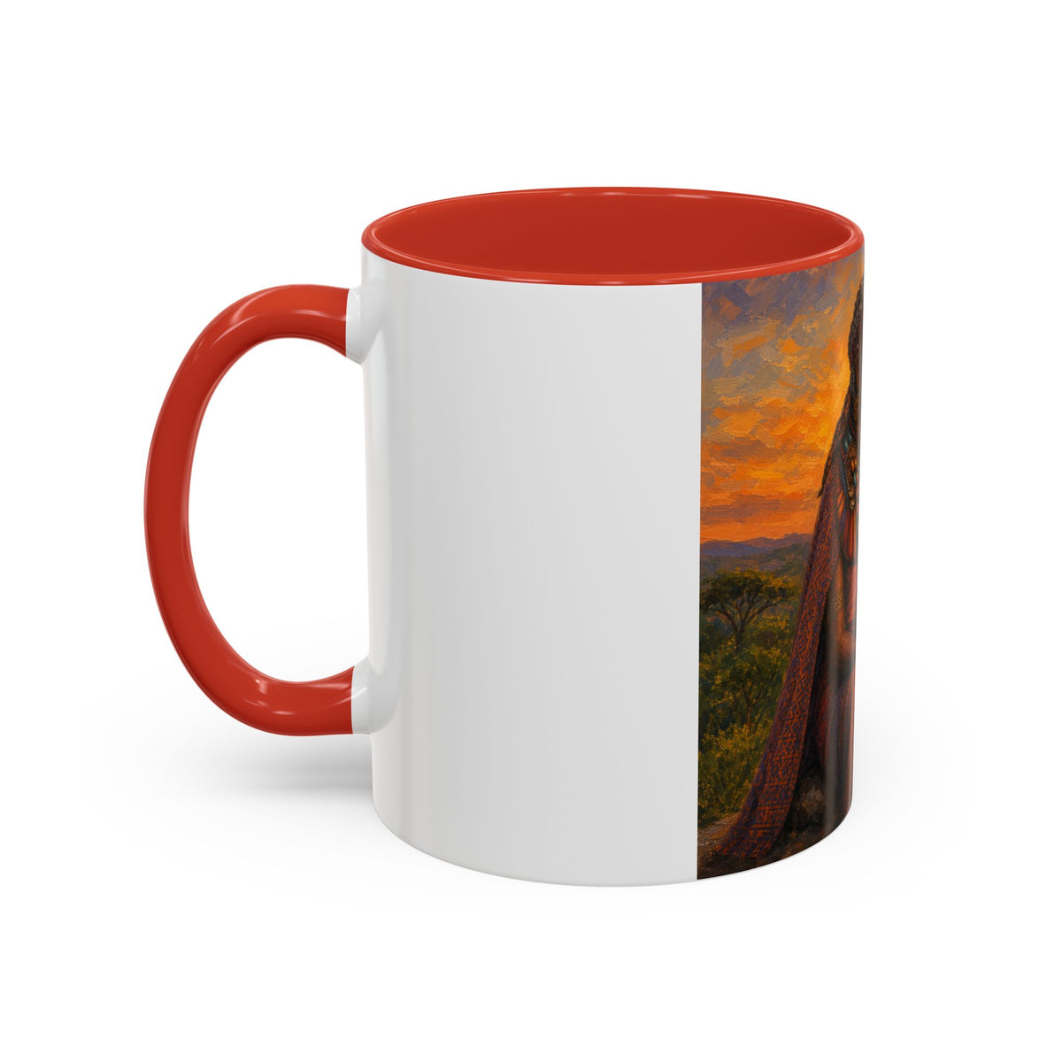 Sunset Sage Coffee Mug — African Matriarch Art 11oz/15oz Accent Mug