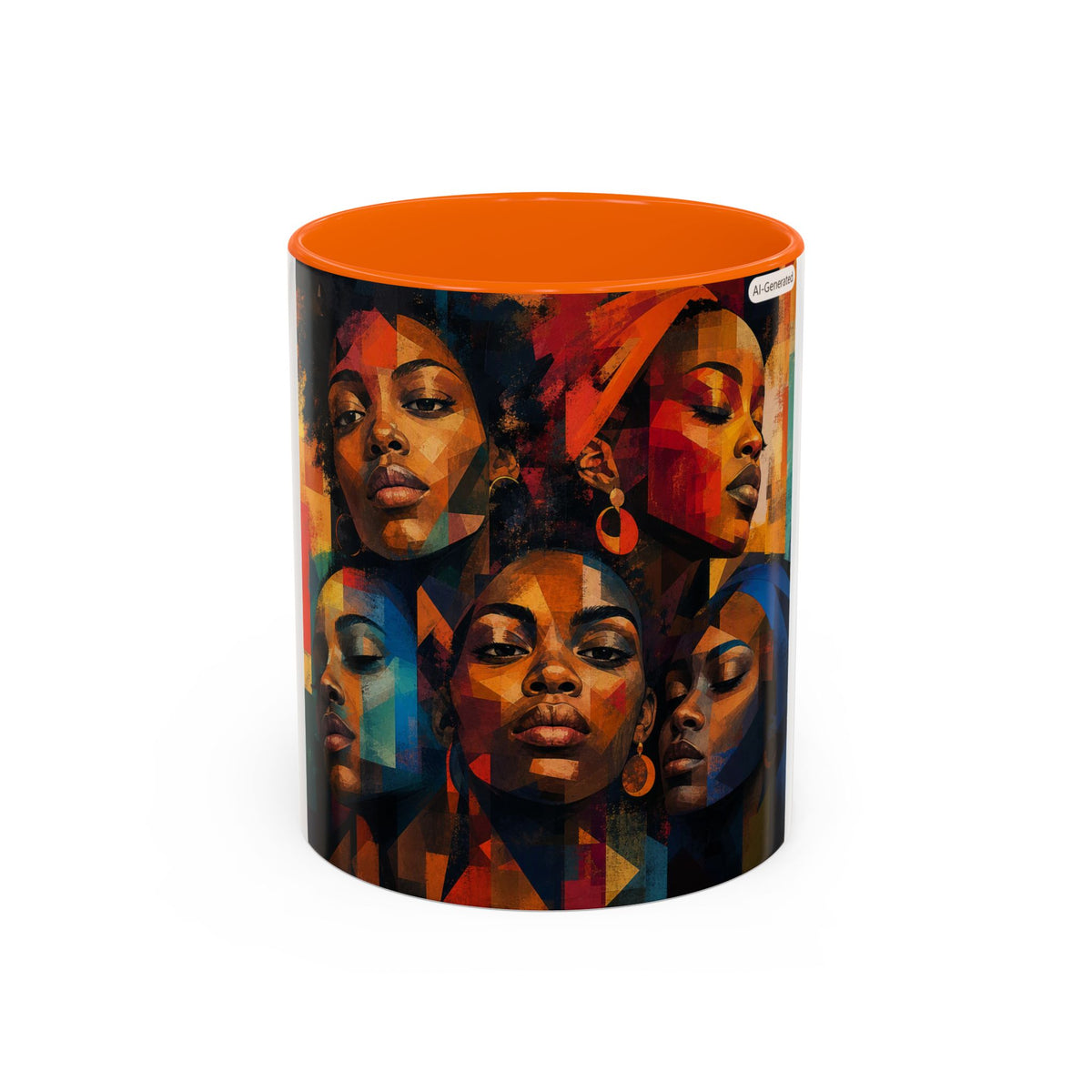 Afrocentric Portrait Coffee Mug – Colorful Black Women Art Accent Mug (11/15oz)