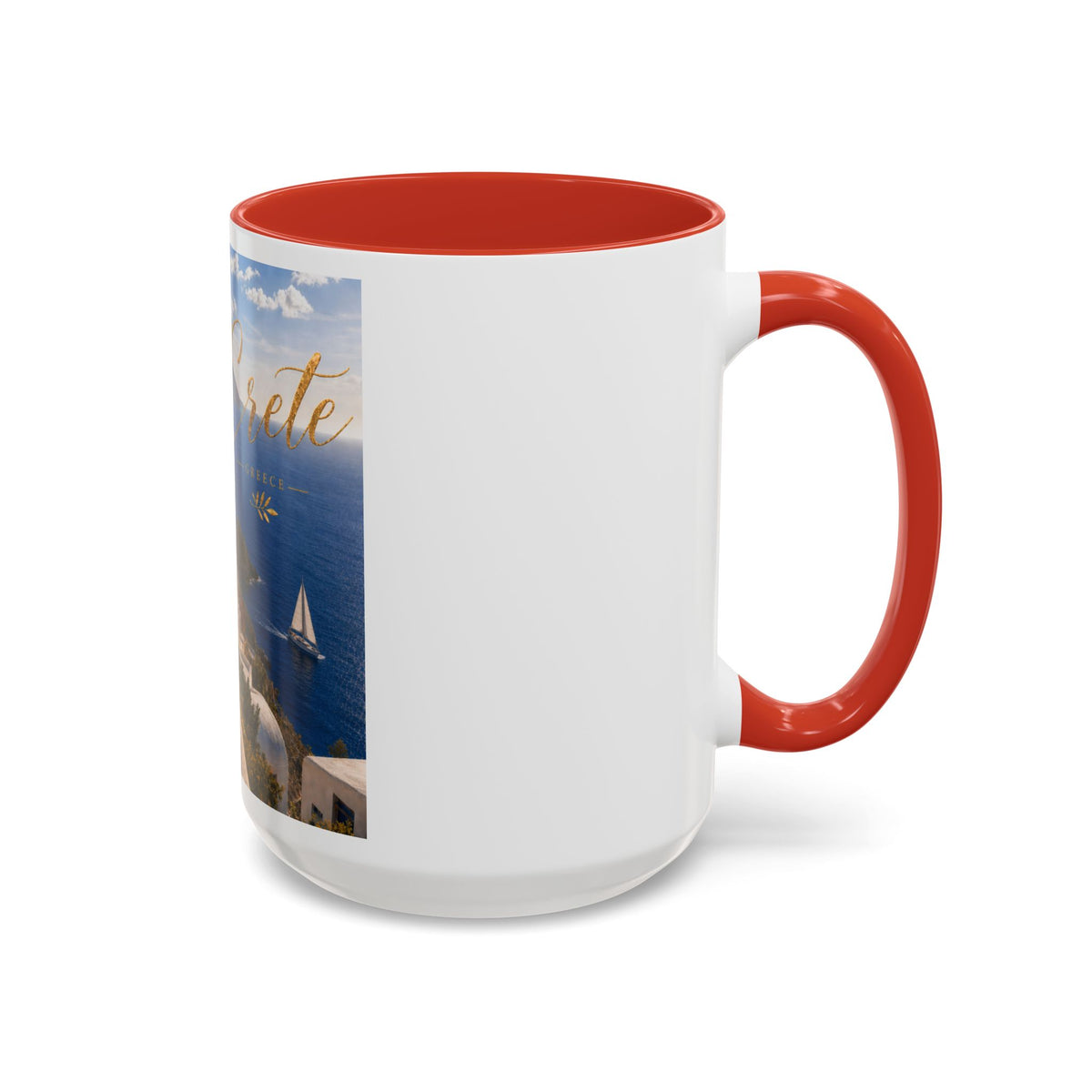 Crete Scenic Coffee Mug — Mediterranean Travel Souvenir Accent Mug (11/15oz)