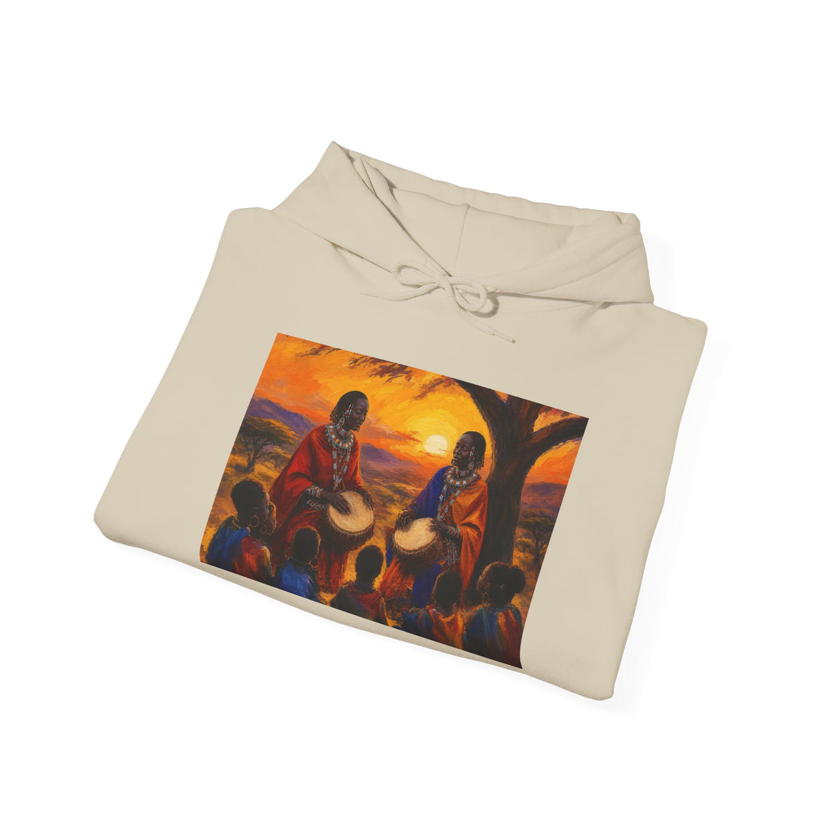 Woman Drummer's Hoodie – Sunset Scene