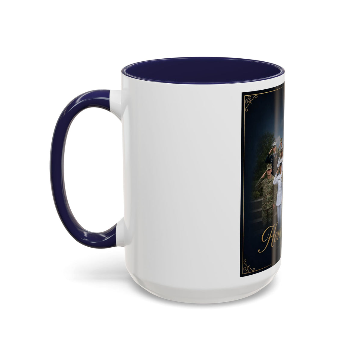 Honor and Unity Military Coffee Mug — Patriotic Veteran Flag Accent 11/15oz