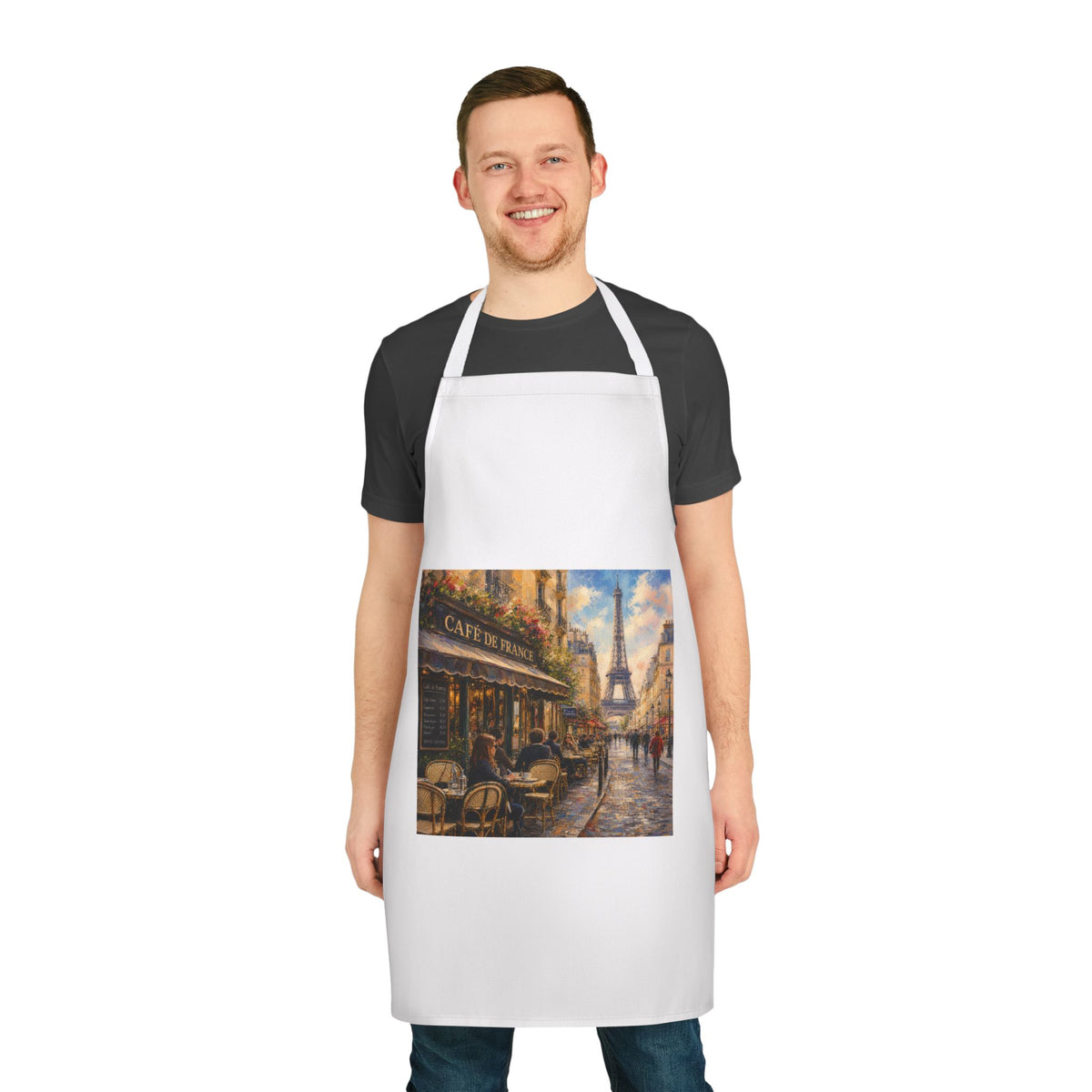 Paris City Graphic Apron — Chef’s Apron | Paris Lover Kitchen Gift
