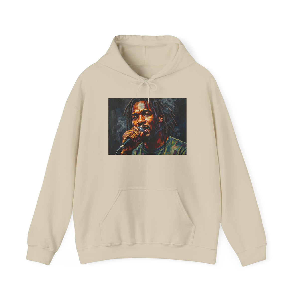 Portrait Hoodie — Colorful Reggae Pullover