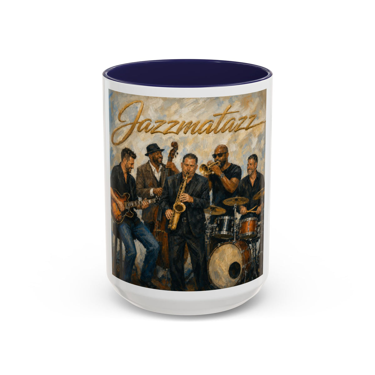 Jazzmatazz Band Accent Coffee Mug – Vintage Jazz Musicians 11/15oz
