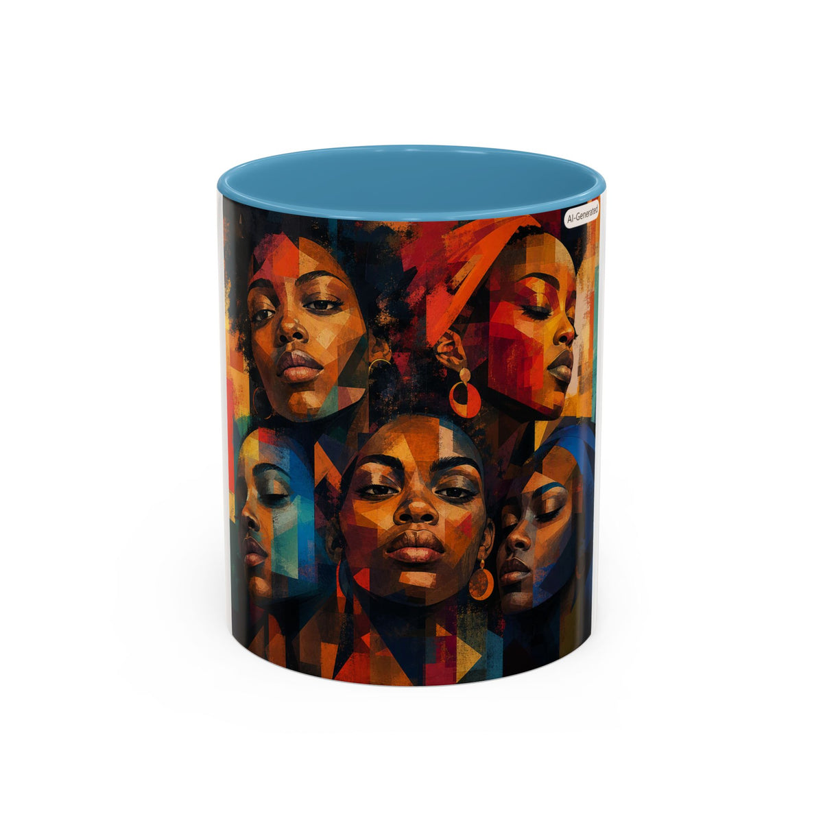 Afrocentric Portrait Coffee Mug – Colorful Black Women Art Accent Mug (11/15oz)