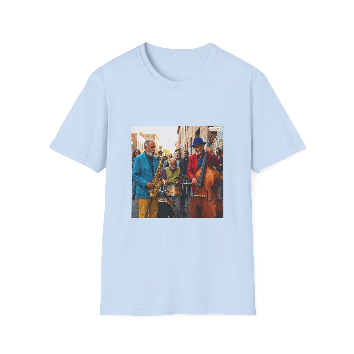 Jazz Street Band T-Shirt — Colorful Live Music Tee
