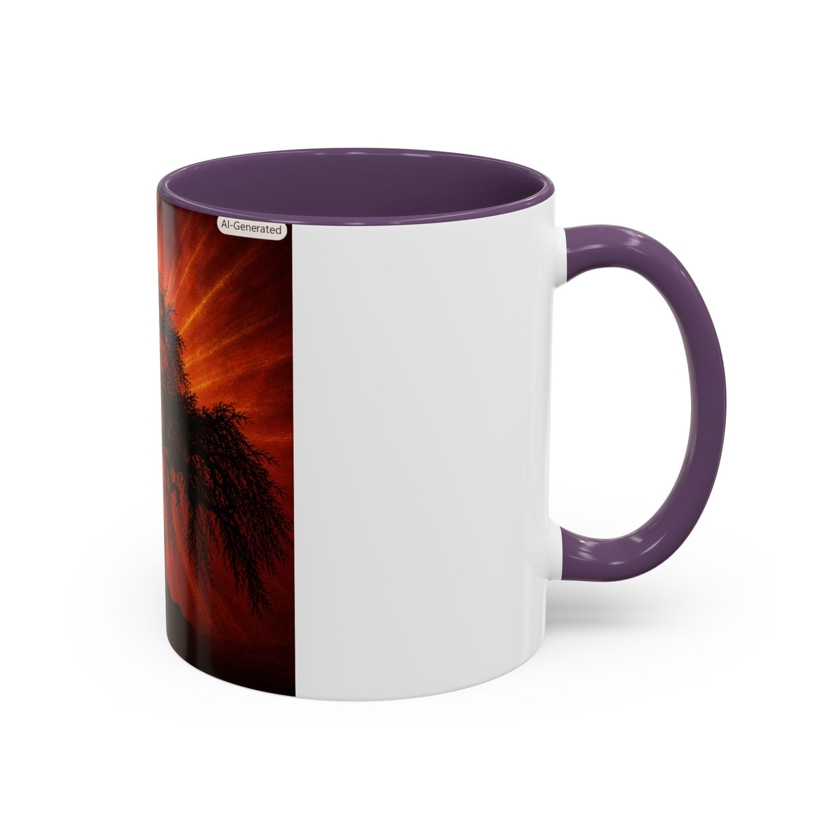 Sunset Bonsai Coffee Mug – Fiery Tree Accent 11/15oz