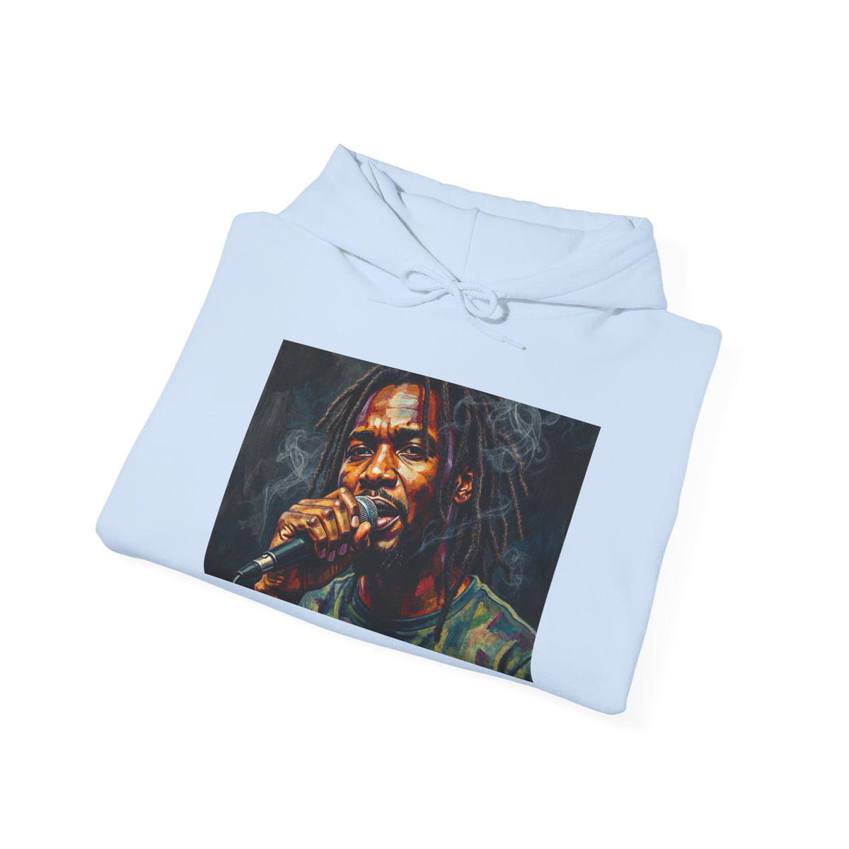 Portrait Hoodie — Colorful Reggae Pullover