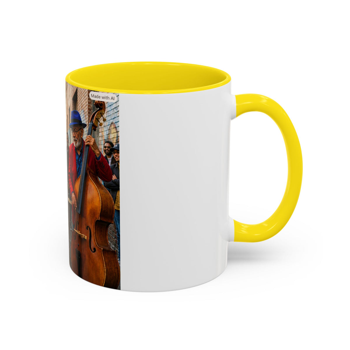 Vintage Jazz Street Band Accent Coffee Mug — 11/15oz