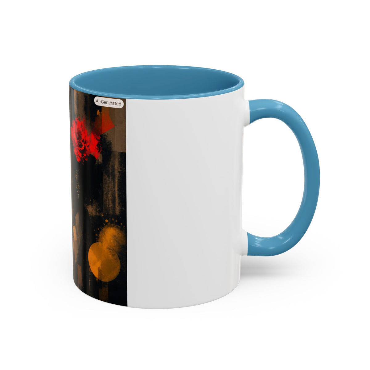 Jazz Singer Accent Coffee Mug – Retro Floral Microphone Art, 11/15oz