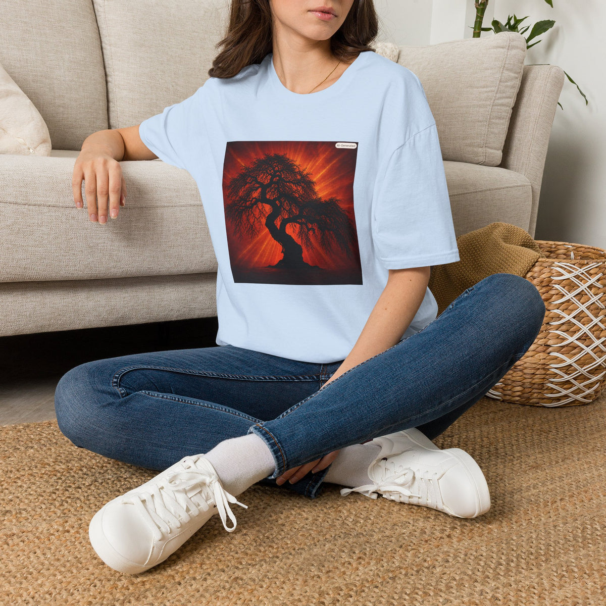 Sunset Black Tree Unisex Soft Style T-Shirt