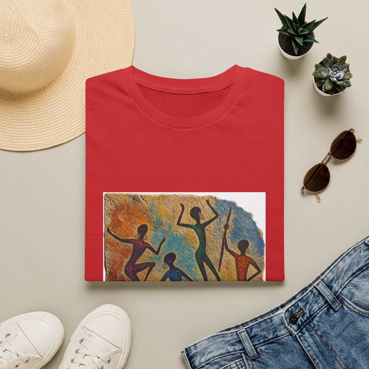 Cave Dance T-Shirt — Primitive Rock Art Figures Graphic Tee