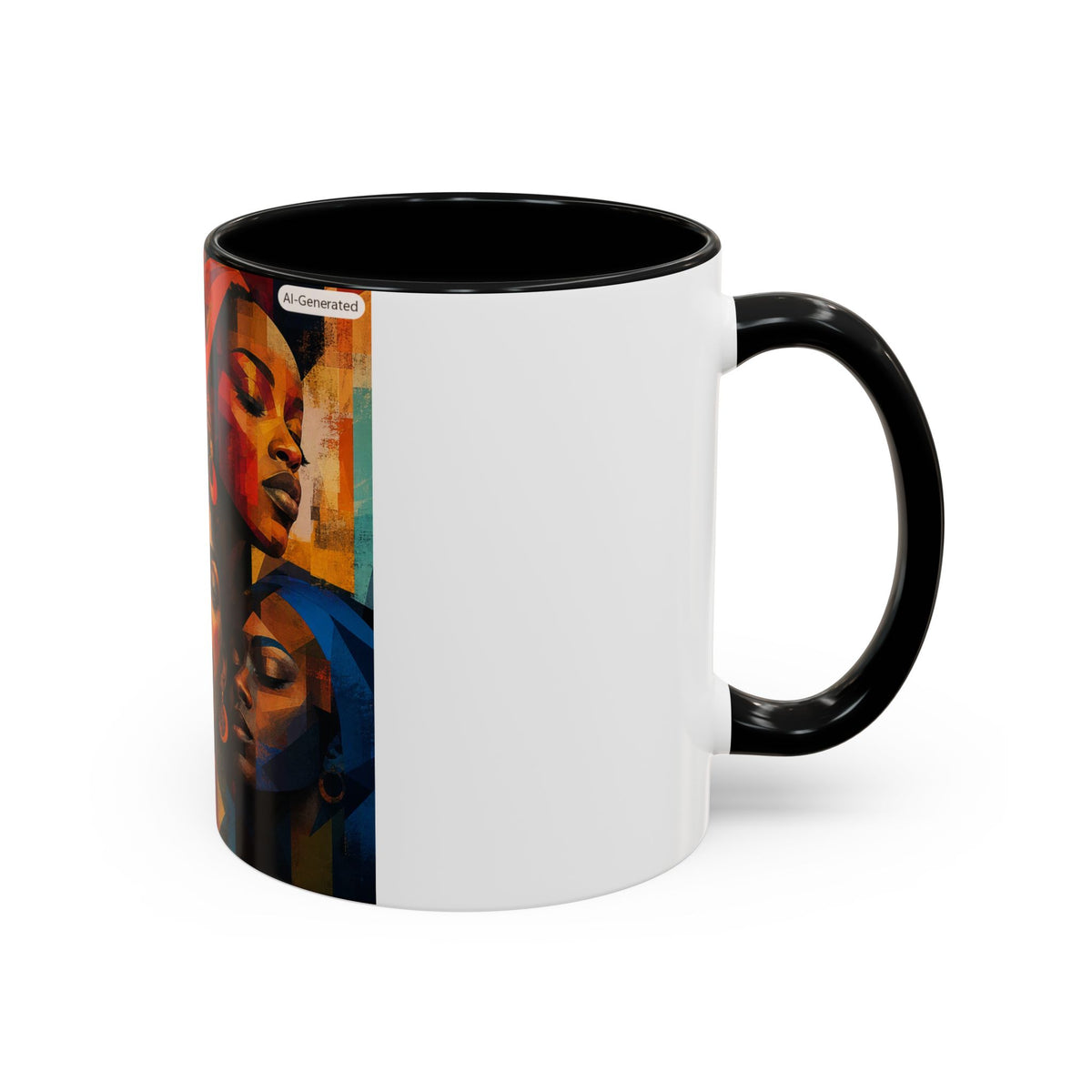 Afrocentric Portrait Coffee Mug – Colorful Black Women Art Accent Mug (11/15oz)
