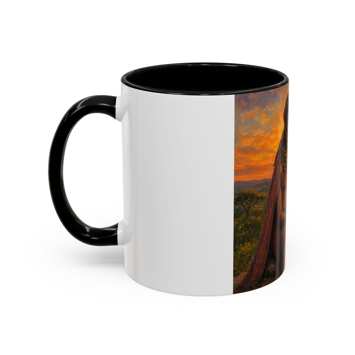 Sunset Sage Coffee Mug — African Matriarch Art 11oz/15oz Accent Mug