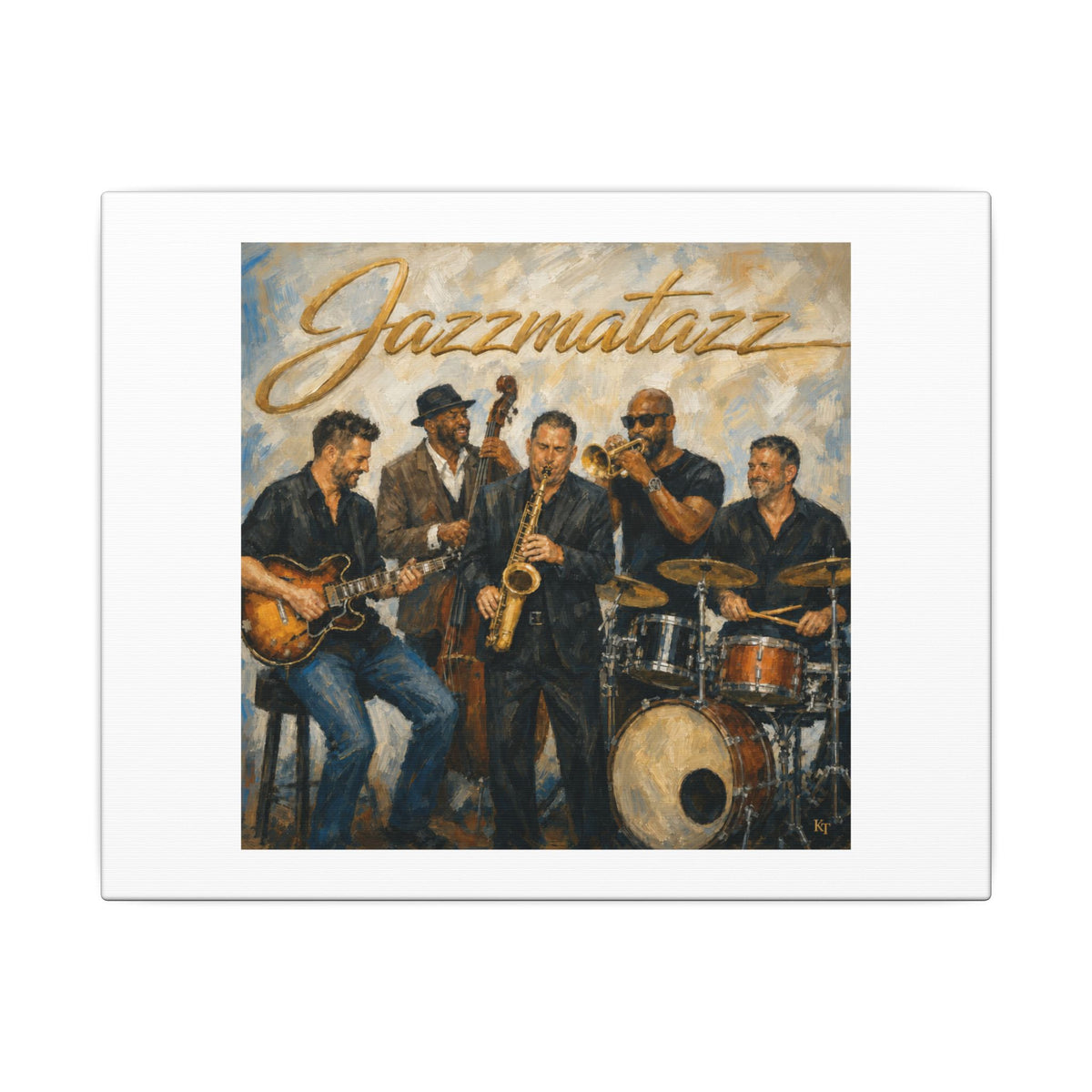 Jazzmatazz Band Canvas Print — Stretched Matte Wall Art