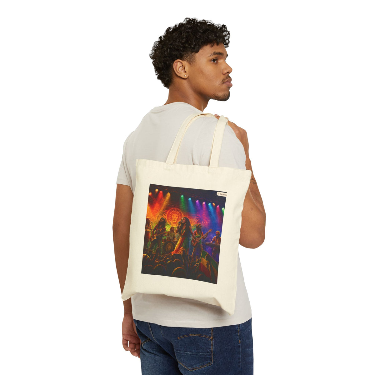 Concert reggae Scene Cotton Tote Bag