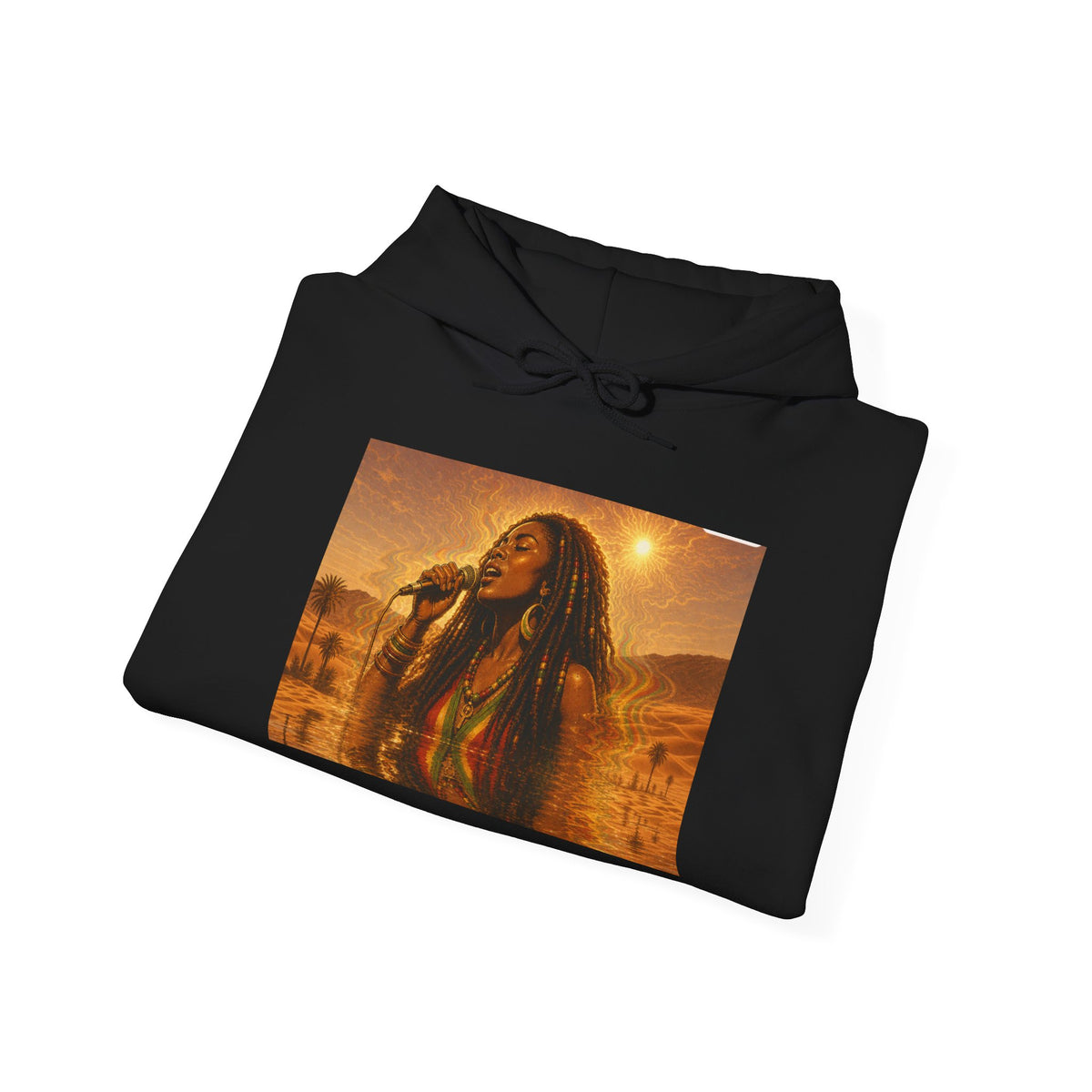 Singer Portrait Hoodie – Soulful Female Vocalist Graphic Pullover