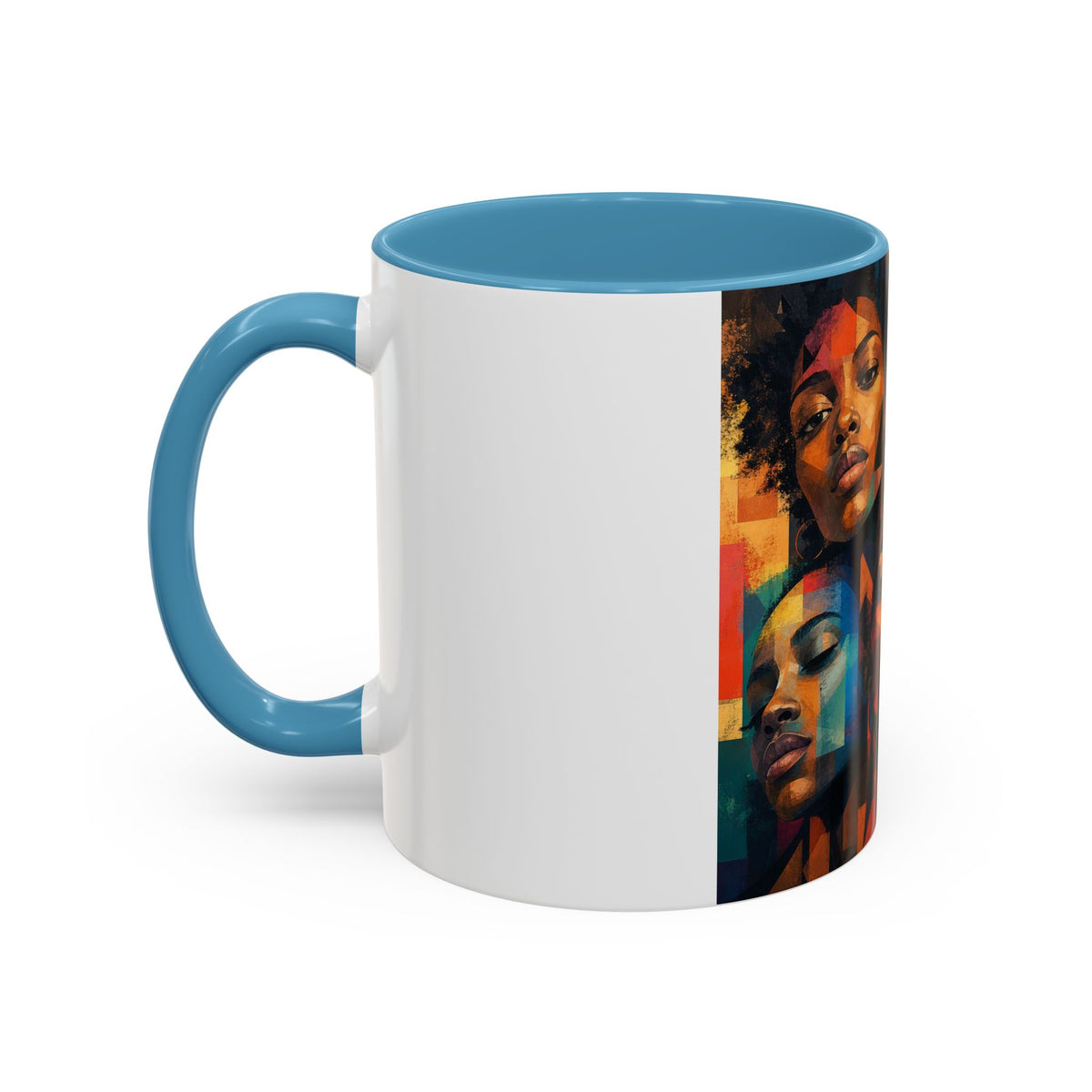Afrocentric Portrait Coffee Mug – Colorful Black Women Art Accent Mug (11/15oz)