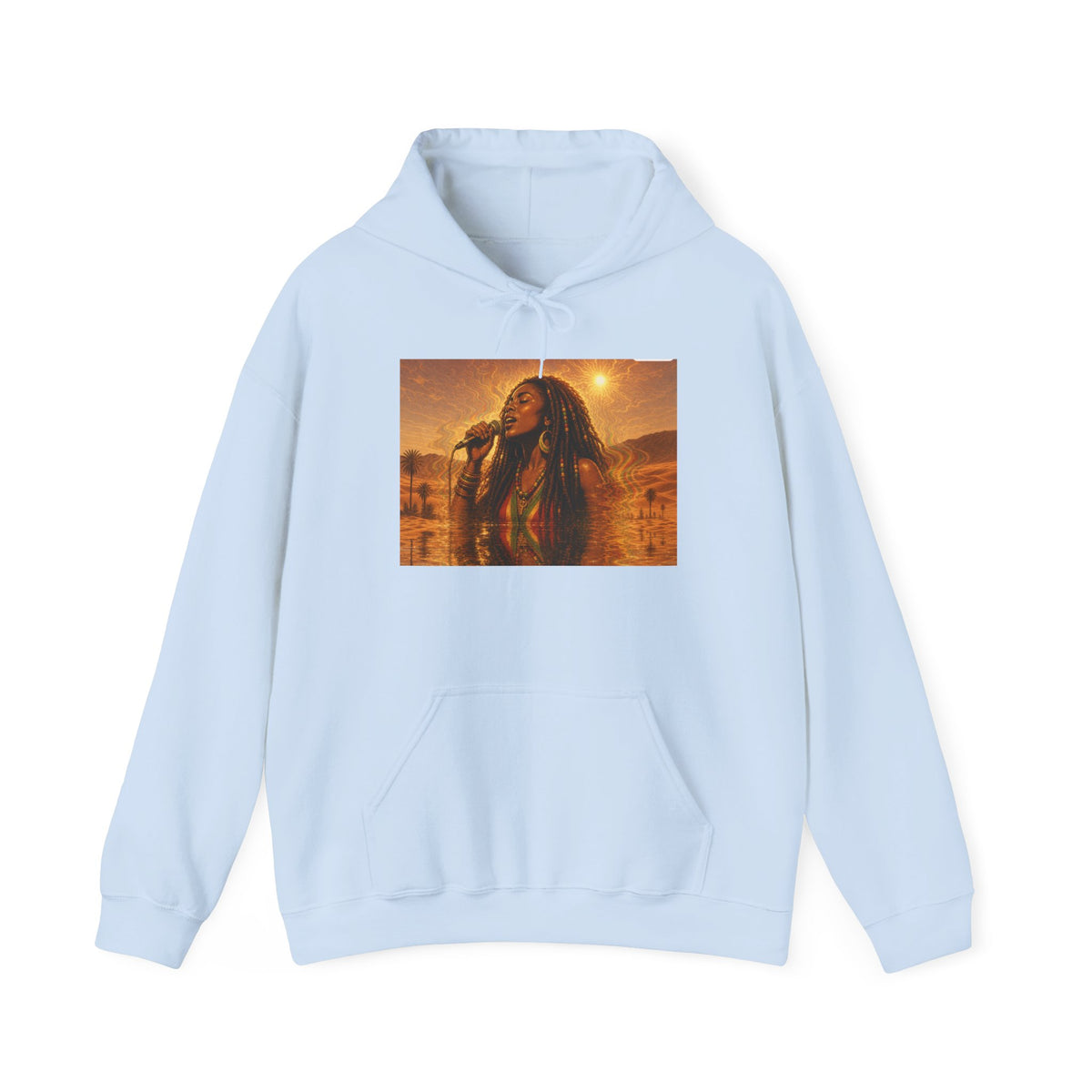 Singer Portrait Hoodie – Soulful Female Vocalist Graphic Pullover