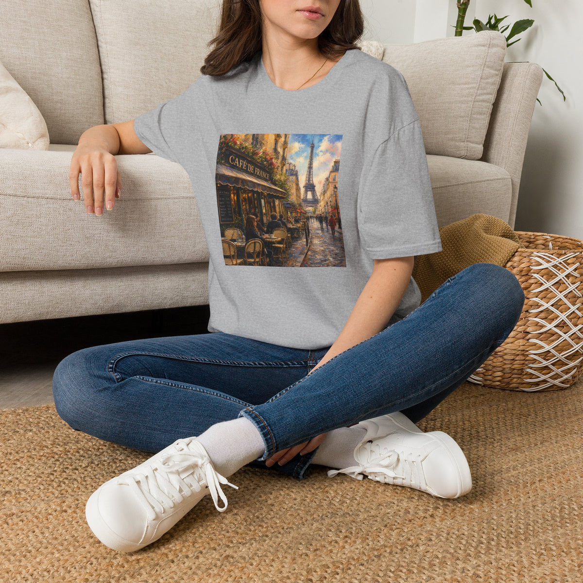 Paris Graphic Softstyle T-Shirt — City Wanderer Tee | Paris Fan Gift