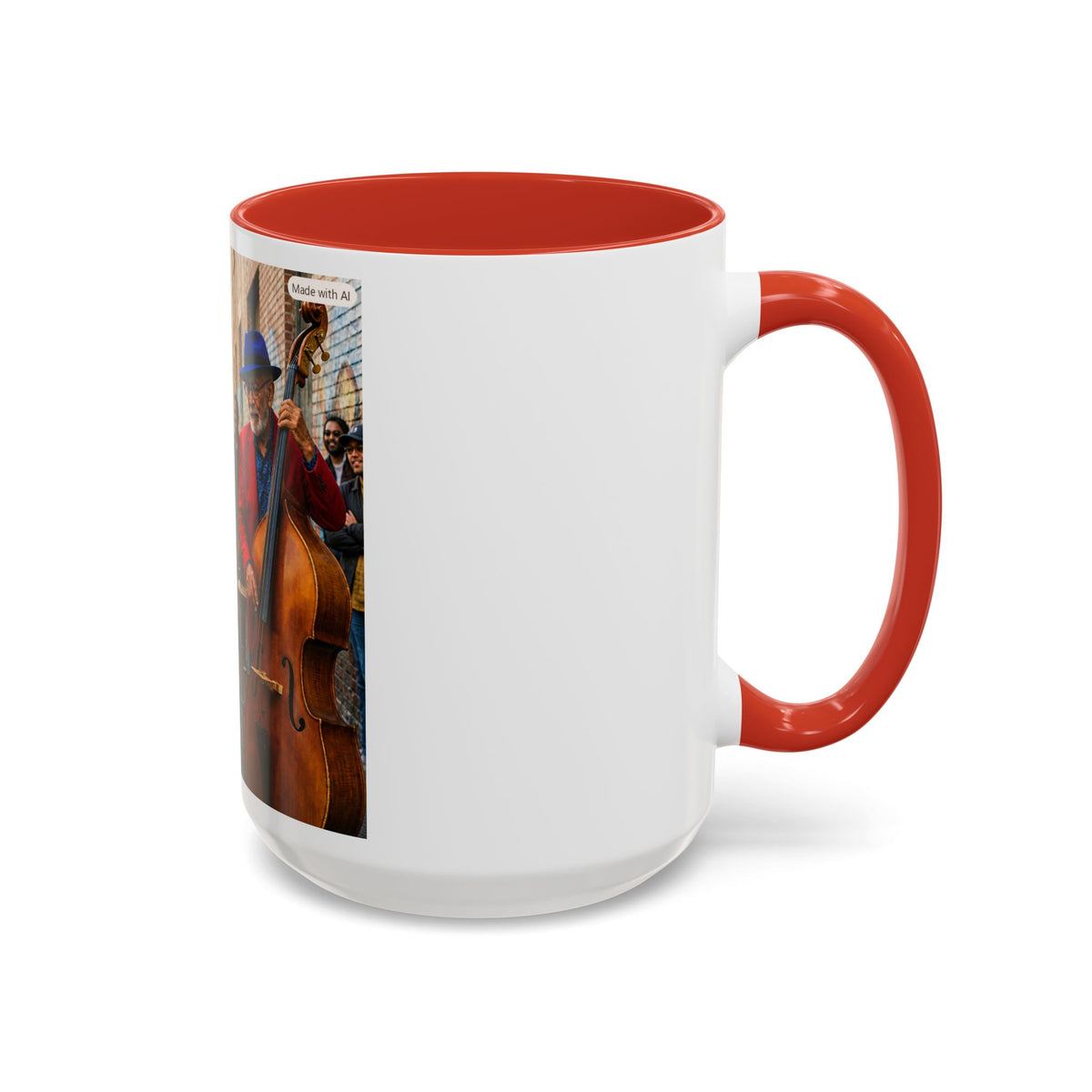 Vintage Jazz Street Band Accent Coffee Mug — 11/15oz