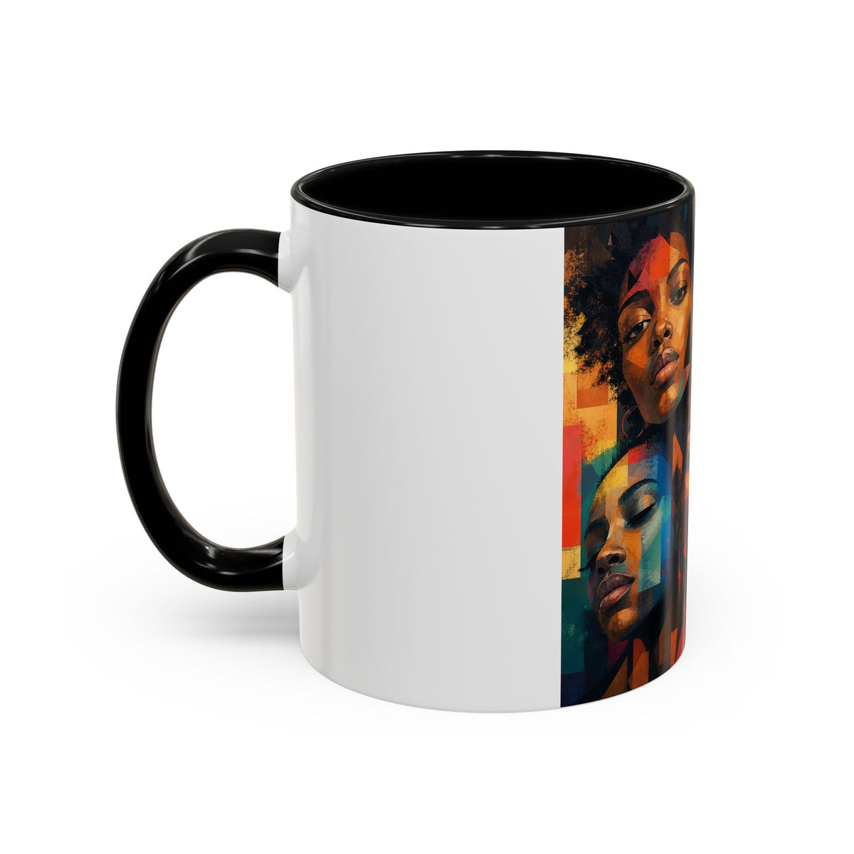 Afrocentric Portrait Coffee Mug – Colorful Black Women Art Accent Mug (11/15oz)