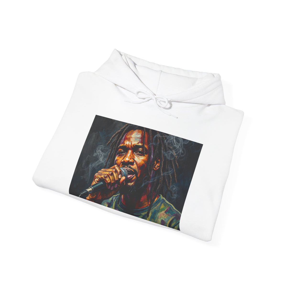 Portrait Hoodie — Colorful Reggae Pullover