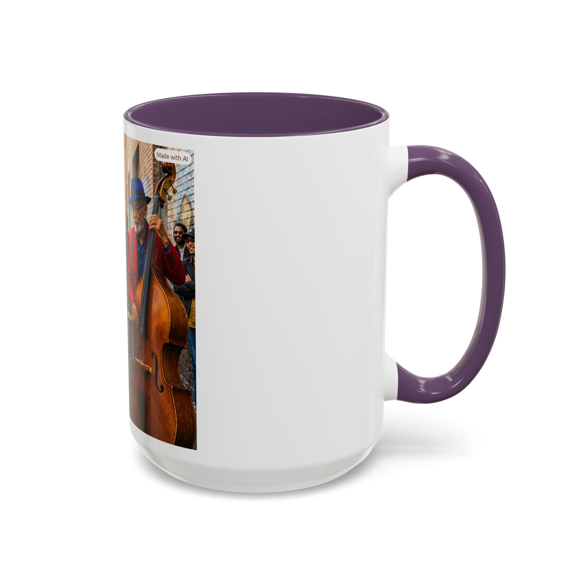 Vintage Jazz Street Band Accent Coffee Mug — 11/15oz
