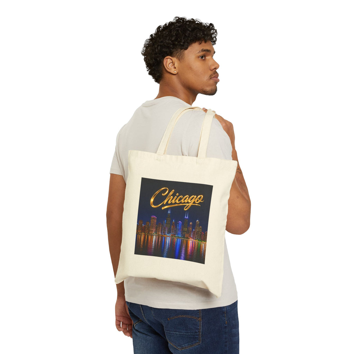 Chicago Cotton Canvas Tote Bag (city)