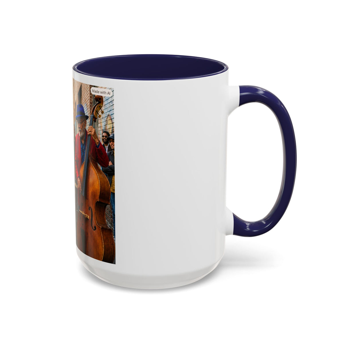 Vintage Jazz Street Band Accent Coffee Mug — 11/15oz