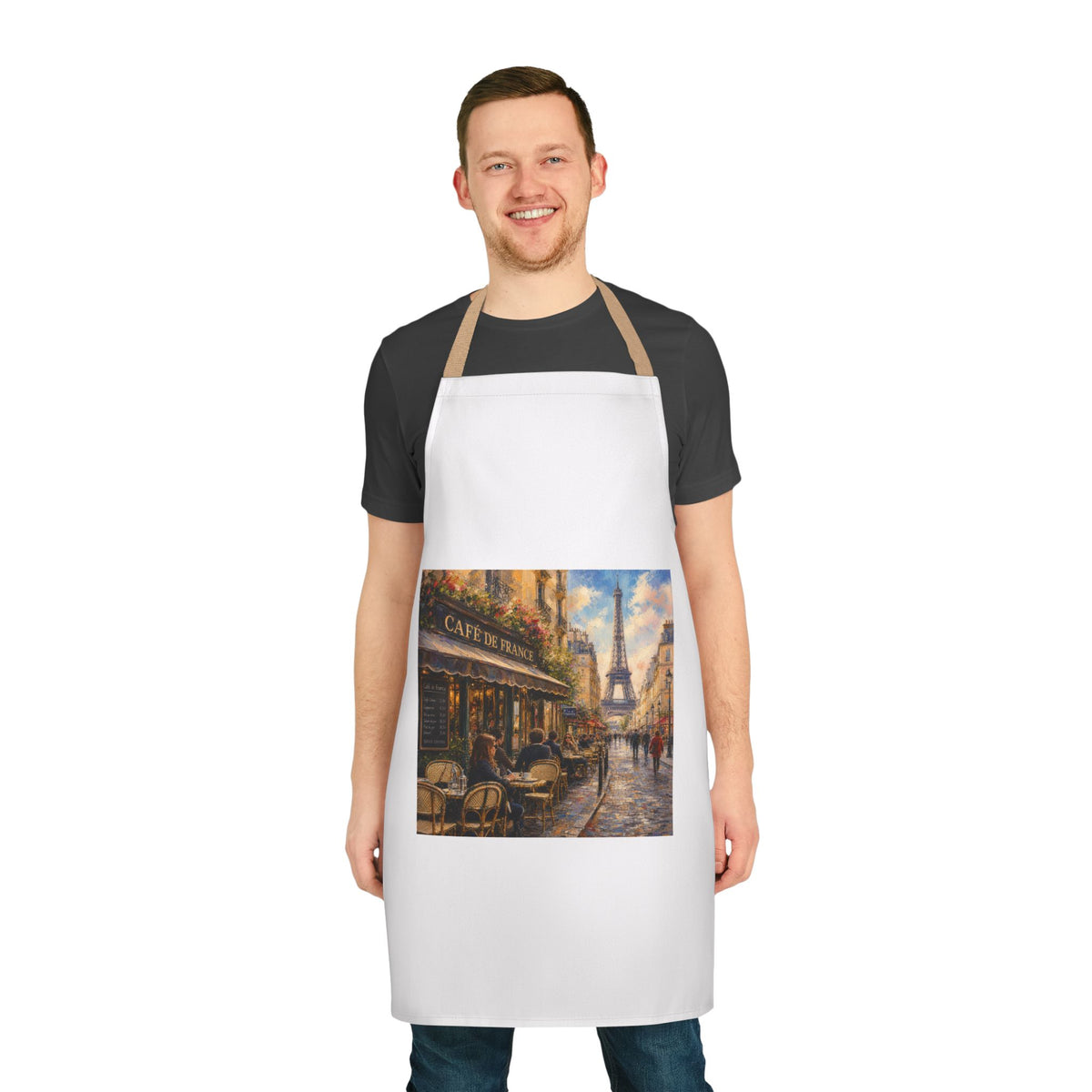 Paris City Graphic Apron — Chef’s Apron | Paris Lover Kitchen Gift