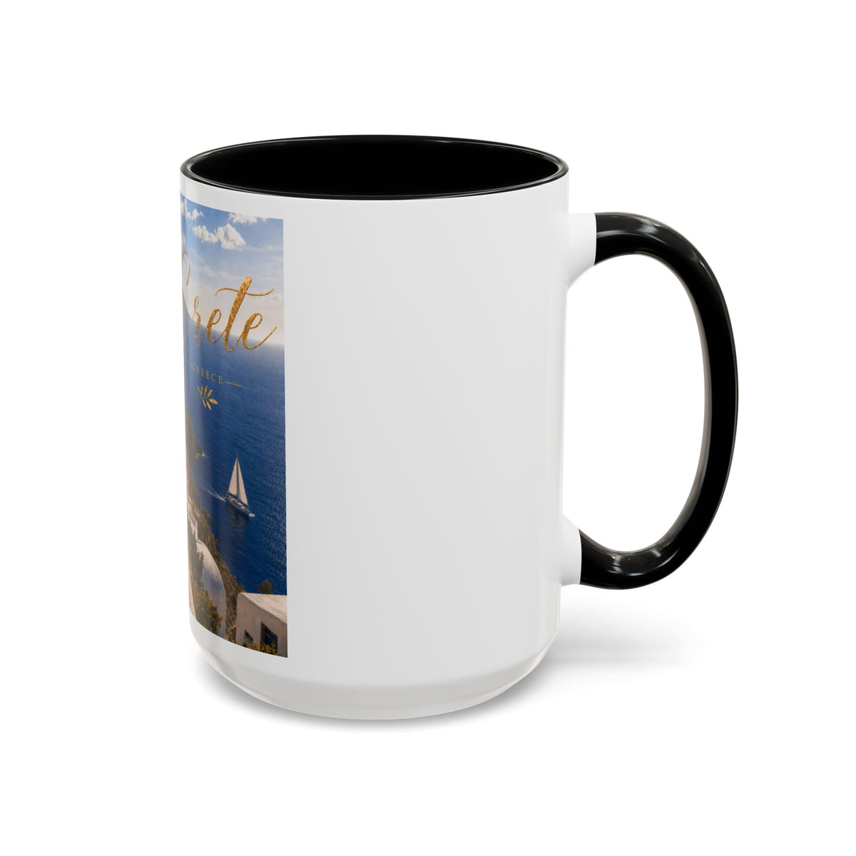 Crete Scenic Coffee Mug — Mediterranean Travel Souvenir Accent Mug (11/15oz)