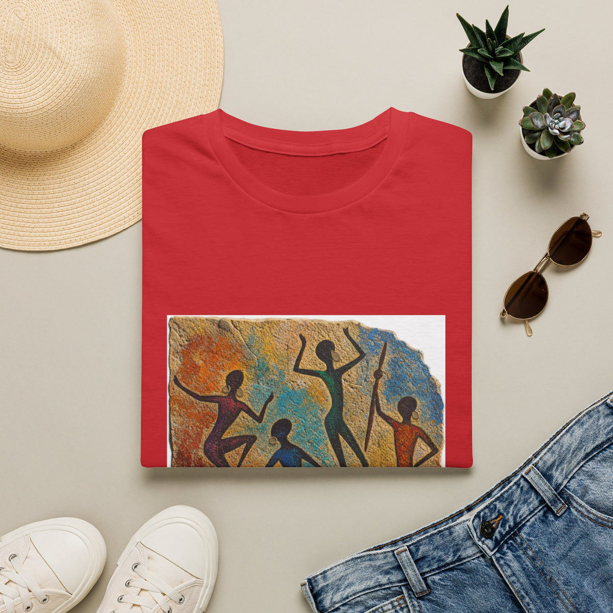 Tribal Dance T-Shirt — Vintage Cave Art Silhouette Tee