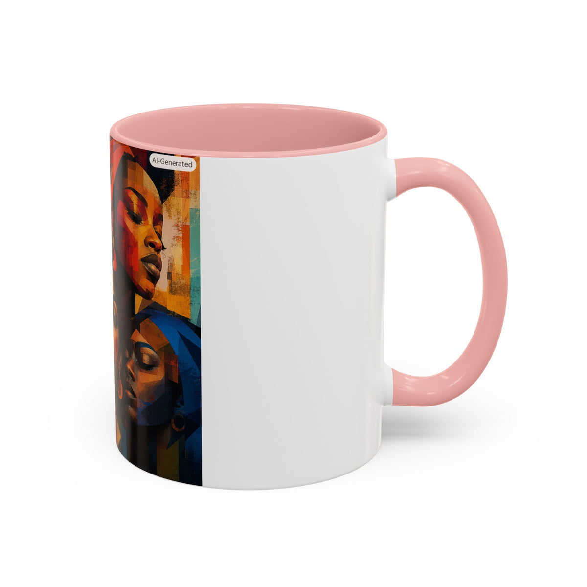 Afrocentric Portrait Coffee Mug – Colorful Black Women Art Accent Mug (11/15oz)