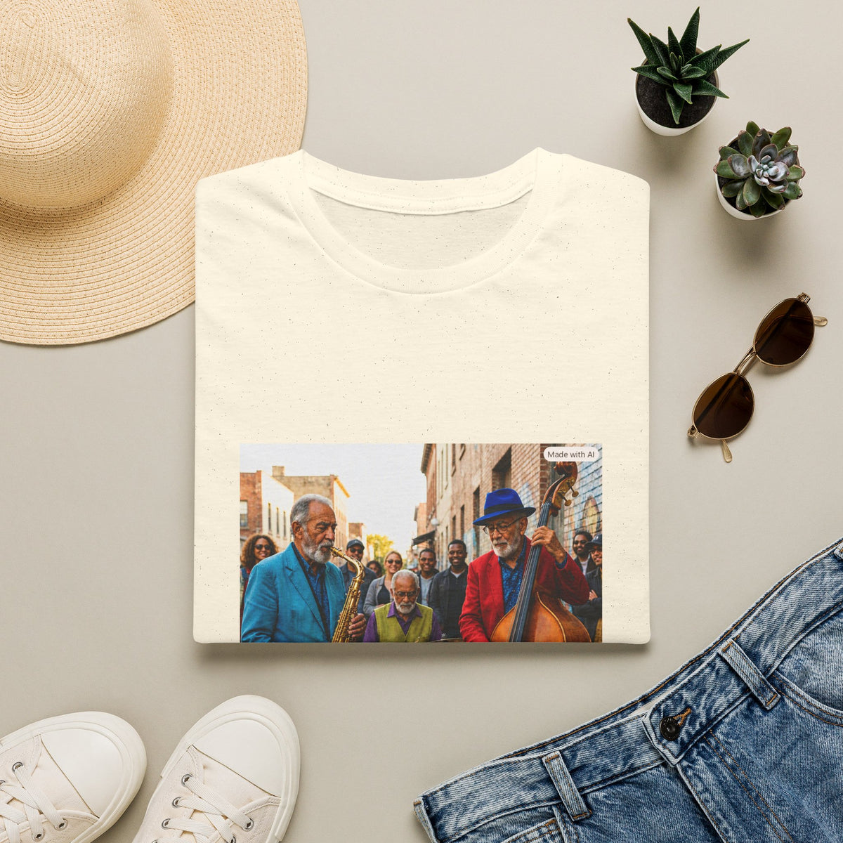 Jazz Street Band T-Shirt — Colorful Live Music Tee