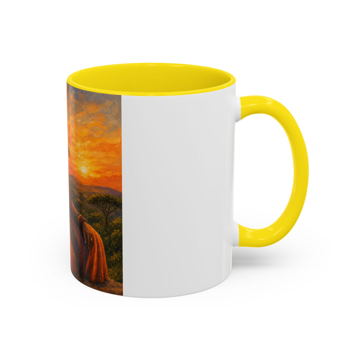 Sunset Sage Coffee Mug — African Matriarch Art 11oz/15oz Accent Mug