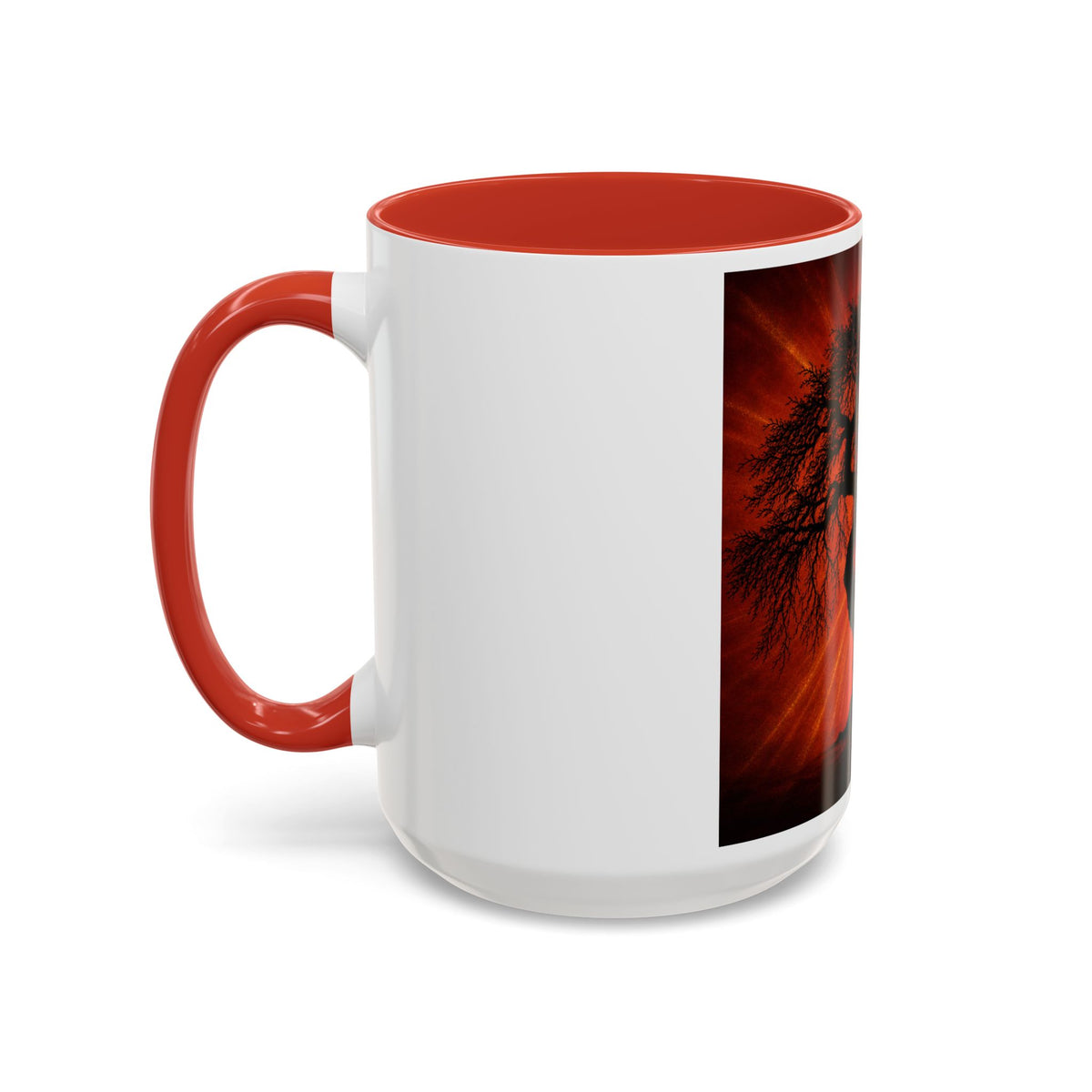 Sunset Bonsai Coffee Mug – Fiery Tree Accent 11/15oz