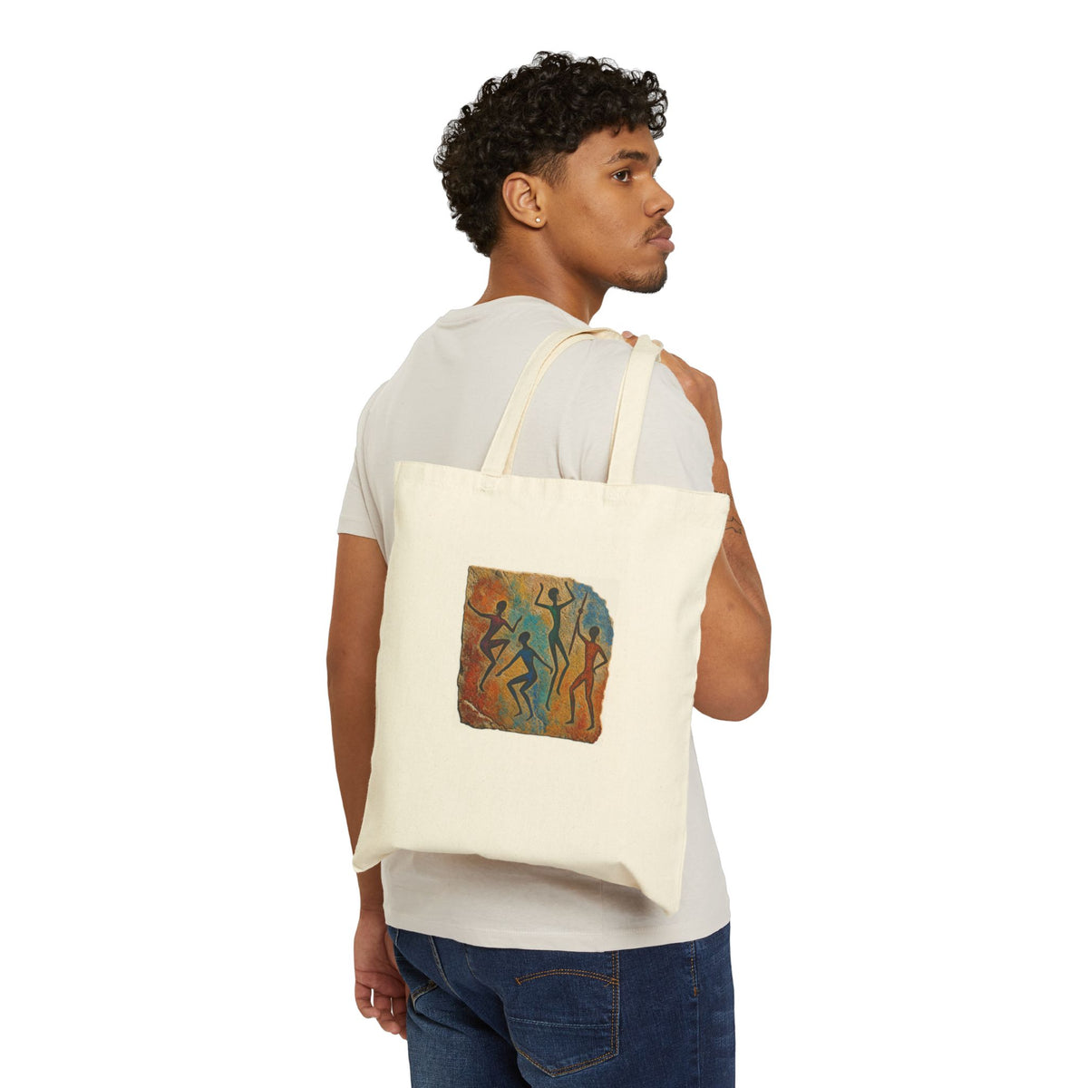 Canvas Tote — Tribal Dance Art Print Tote Bag