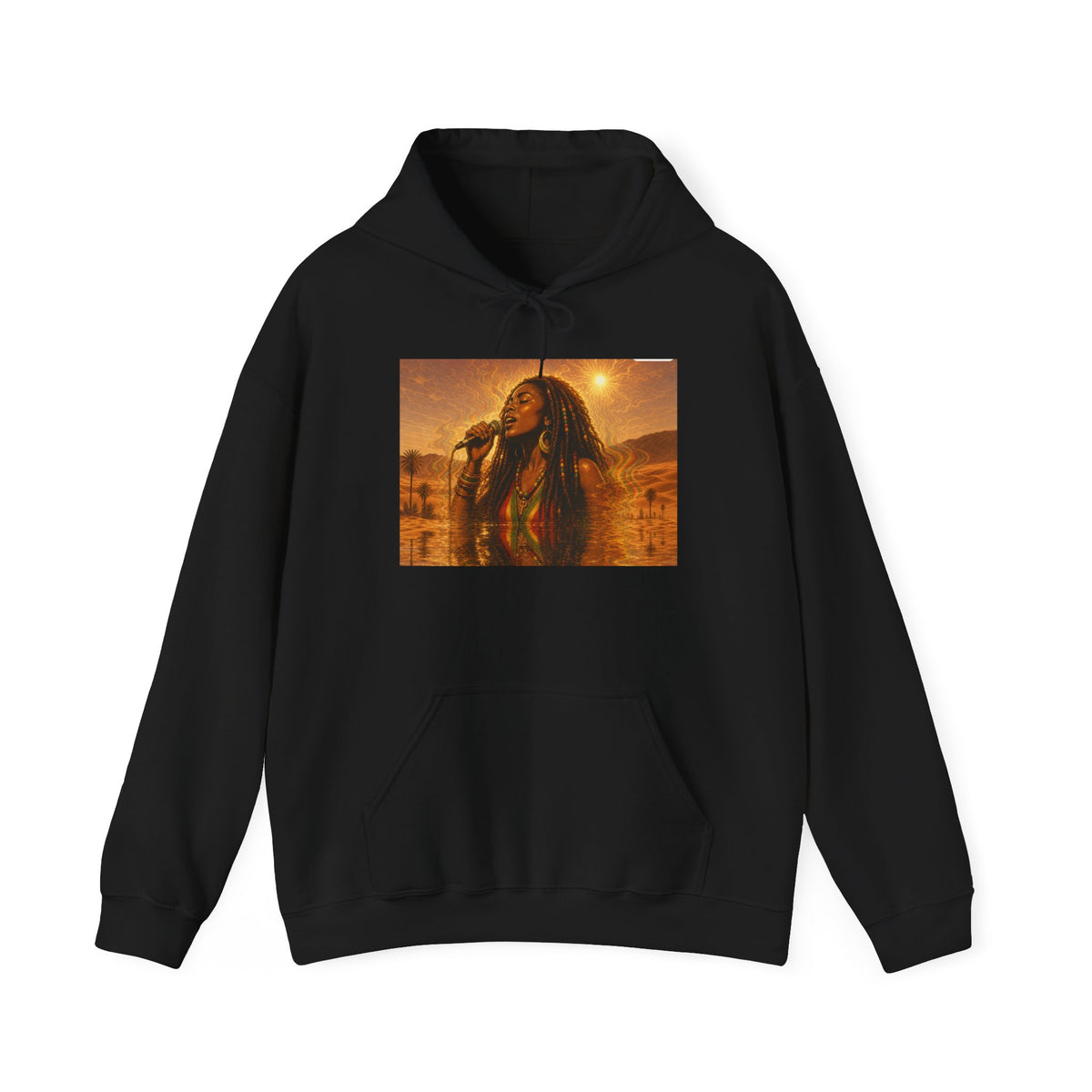 Singer Portrait Hoodie – Soulful Female Vocalist Graphic Pullover