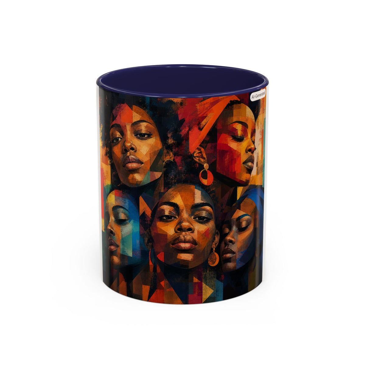 Afrocentric Portrait Coffee Mug – Colorful Black Women Art Accent Mug (11/15oz)