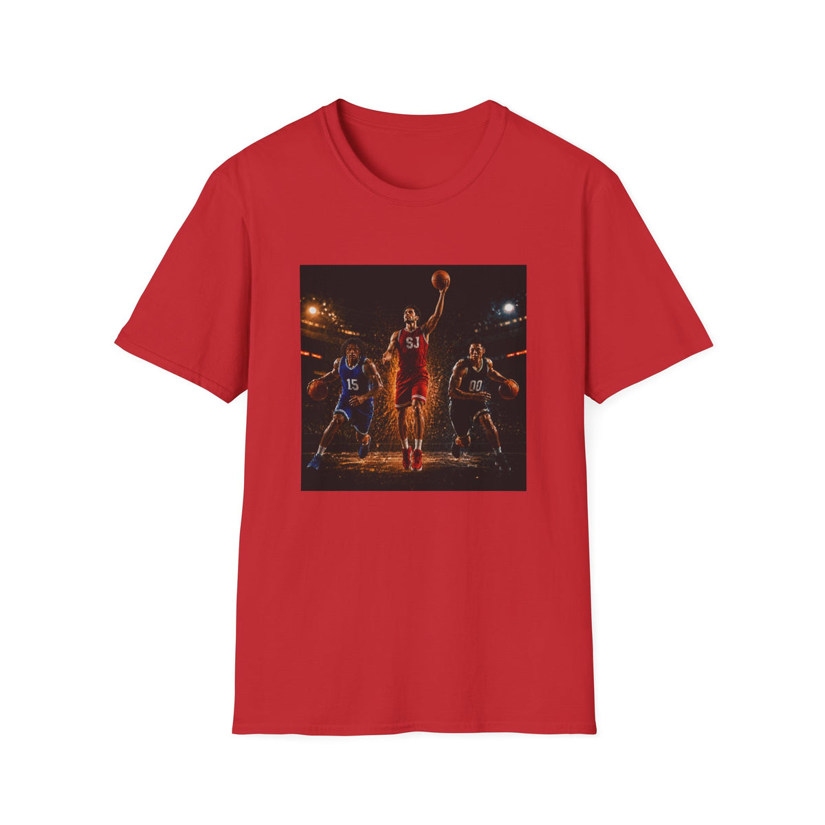 Basketball Player Action T-Shirt — Courtside Game Night Tee
