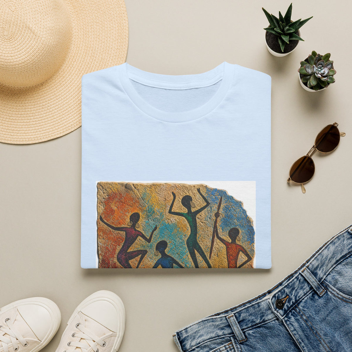 Tribal Dance T-Shirt — Vintage Cave Art Silhouette Tee