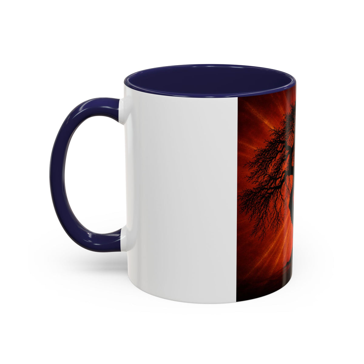 Sunset Bonsai Coffee Mug – Fiery Tree Accent 11/15oz