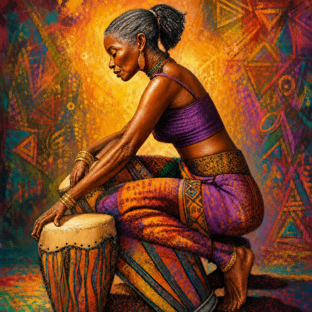 Female beating of the drum T-Shirt